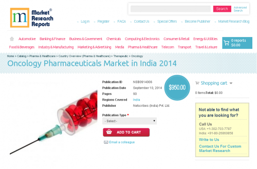 Oncology Pharmaceuticals Market in India 2014'