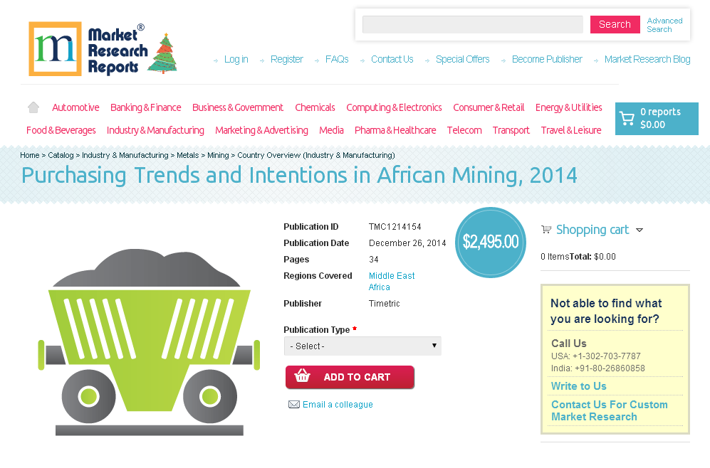 Purchasing Trends and Intentions in African Mining 2014