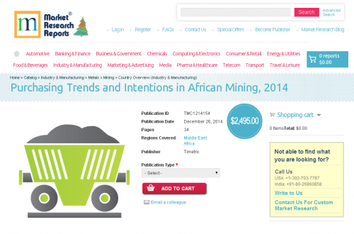 Purchasing Trends and Intentions in African Mining 2014'