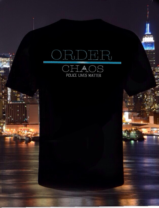 Midnight Platoon Clothing Blue Line Tee-Shirt Front