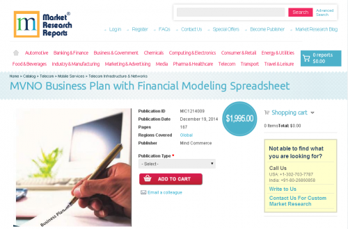 MVNO Business Plan with Financial Modeling Spreadsheet'