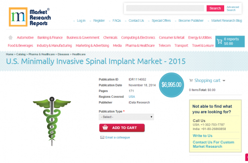 U.S. Minimally Invasive Spinal Implant Market - 2015'