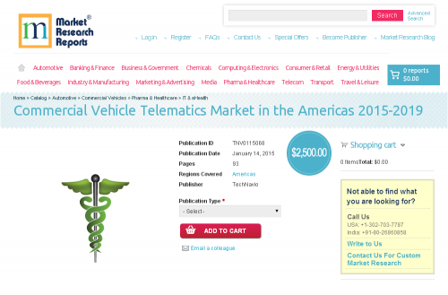 Commercial Vehicle Telematics Market in Americas 2015-2019'