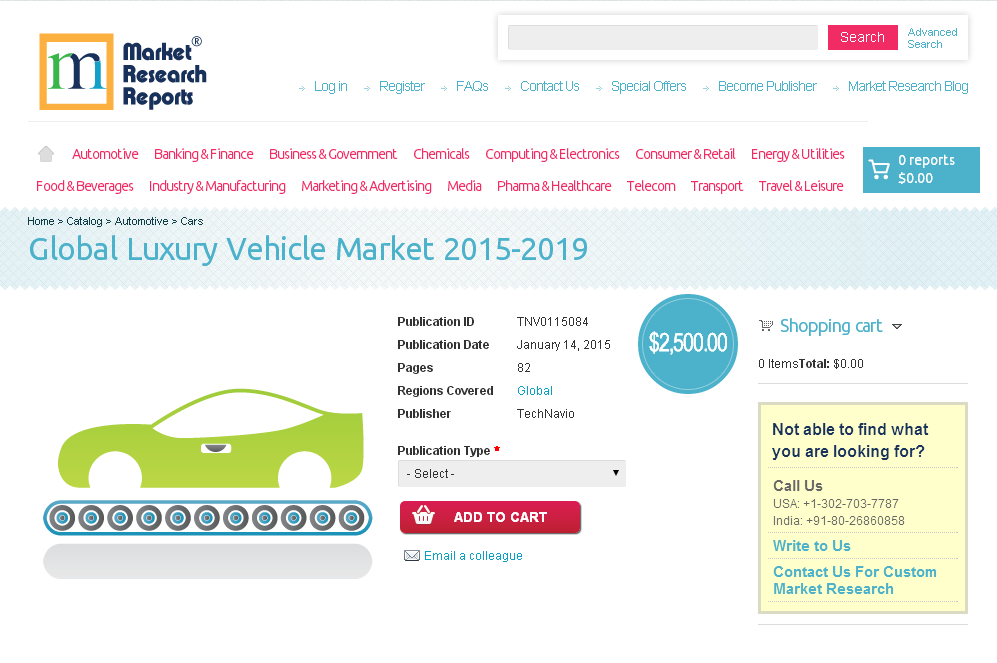 Global Luxury Vehicle Market 2015-2019