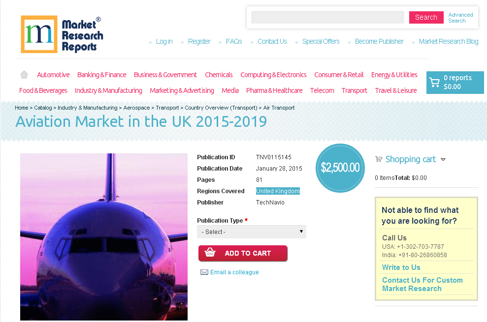 Aviation Market in the UK 2015-2019'