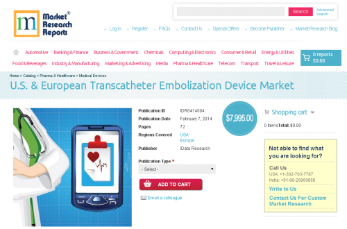 U.S. &amp;amp; European Transcatheter Embolization Device Ma'