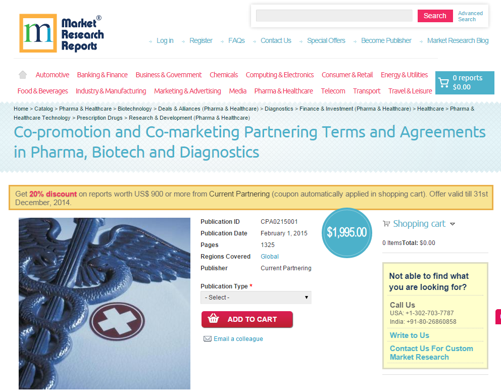 Co-promotion and Co-marketing Partnering Terms and Agreement'