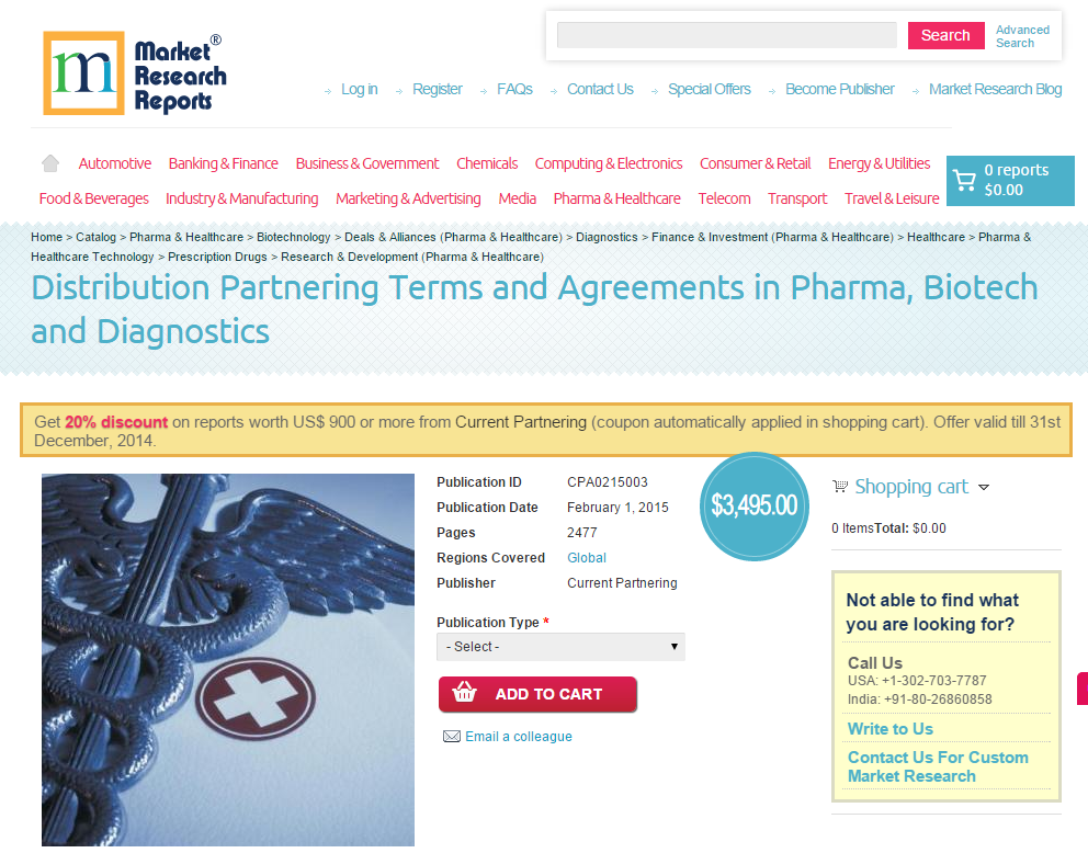 Distribution Partnering Terms and Agreements in Pharma, Biot'