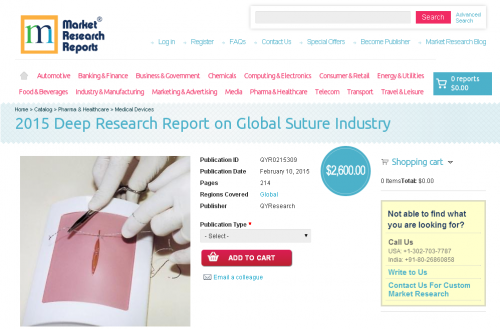 2015 Deep Research Report on Global Suture Industry'