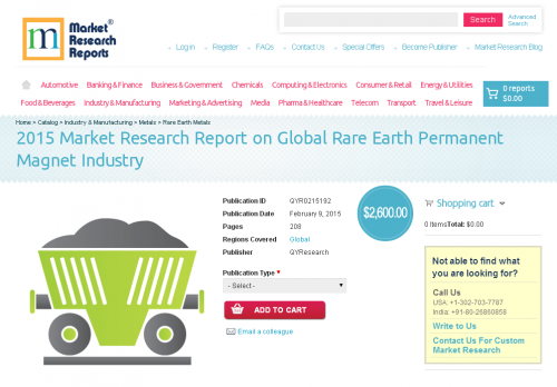 2015 Market Research Report on Global Rare Earth Permanent M'