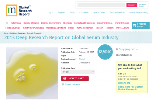 2015 Deep Research Report on Global Serum Industry'