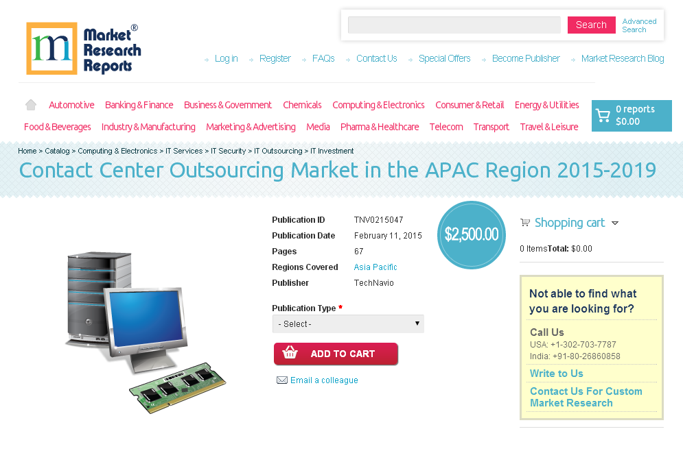 Contact Center Outsourcing Market in the APAC Region 2015-20'