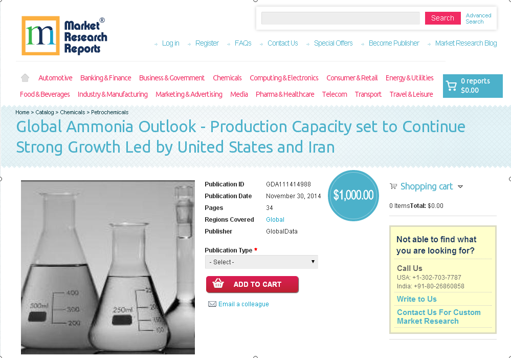 Global Ammonia Outlook - Production Capacity set to Continue'