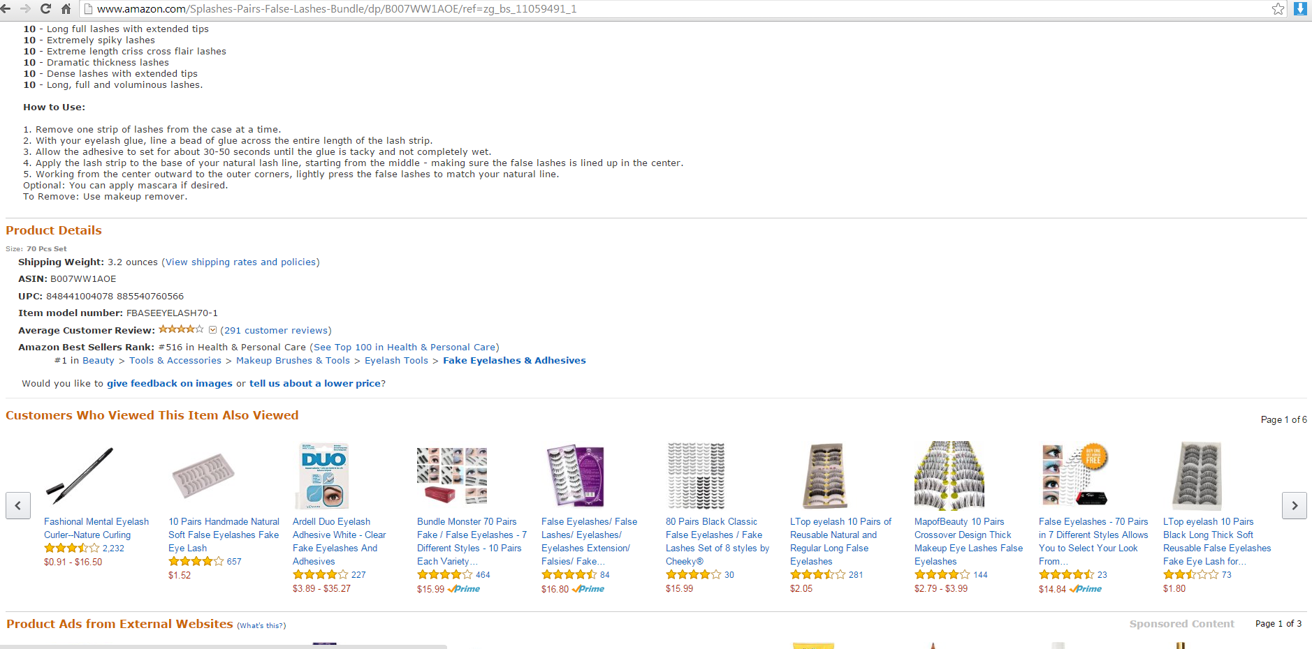 Amazon Eye Splashes Screenshot