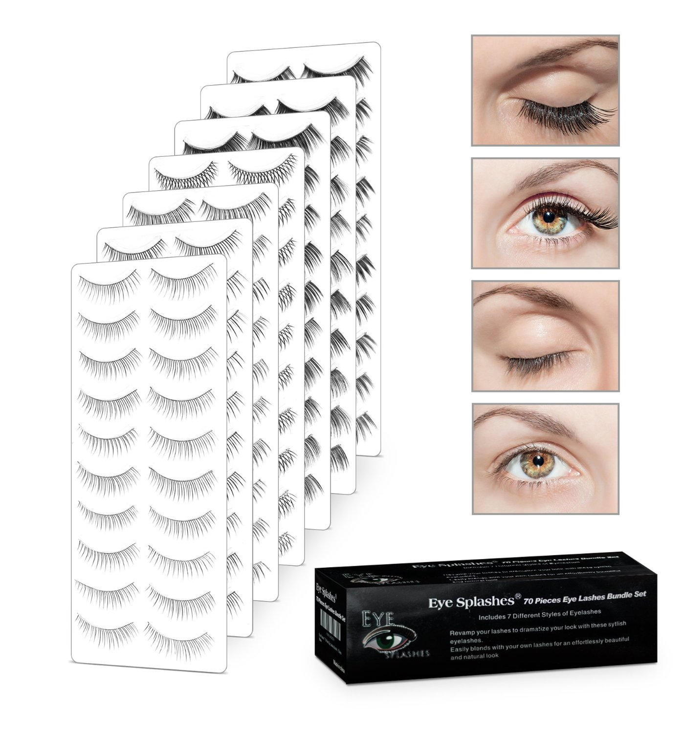 Salona Eye Splashes False Eyelashes 70 Pair Set