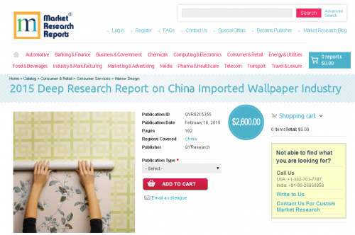 China Imported Wallpaper Industry Market 2015'