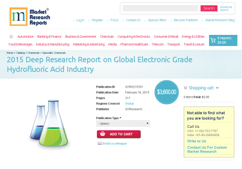 Global Electronic Grade Hydrofluoric Acid Industry Market 20'