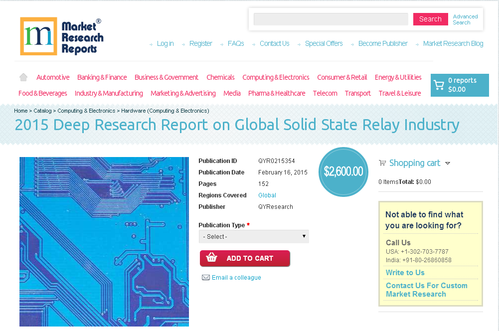 Global Solid State Relay Industry Market 2015'