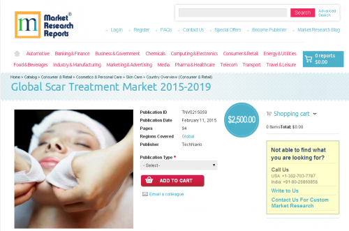 Global Scar Treatment Market 2015 - 2019'