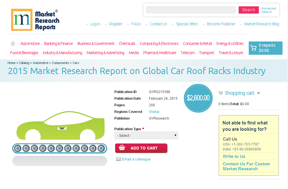 Global Car Roof Racks Industry Market 2015'