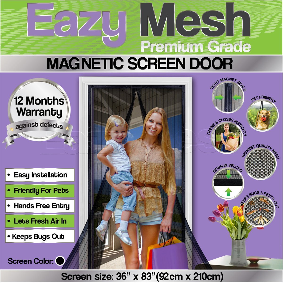 Magnetic screen door'