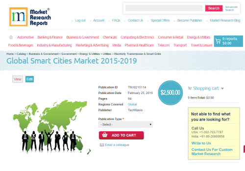 Global Smart Cities Market 2015 - 2019'