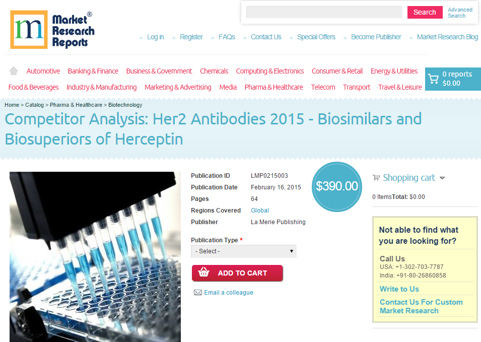 Her2 Antibodies 2015 - Biosimilars and Biosuperiors of Herce'