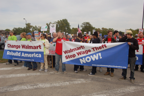 Walmart Workers Protesting'