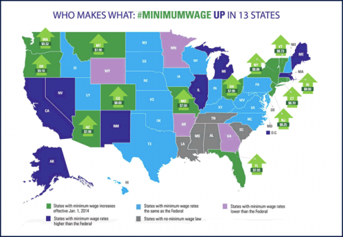 Minimum Wage Map'