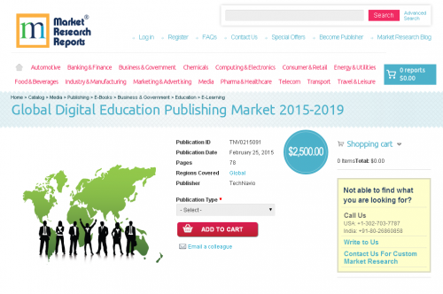 Global Digital Education Publishing Market 2015 - 2019'