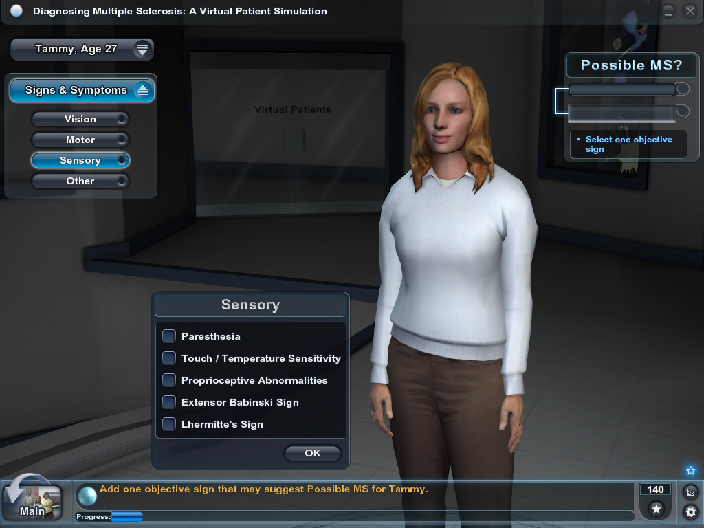 Multiple Sclerosis Virtual Patient Simulations