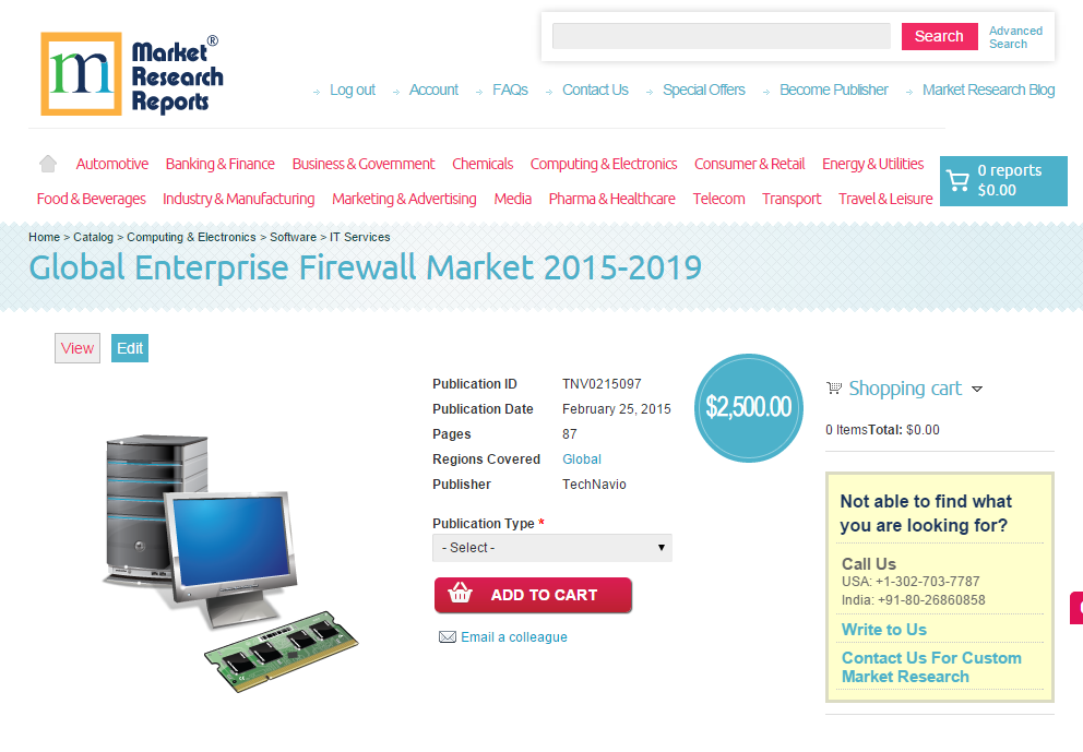 Global Enterprise Firewall Market 2015 - 2019'
