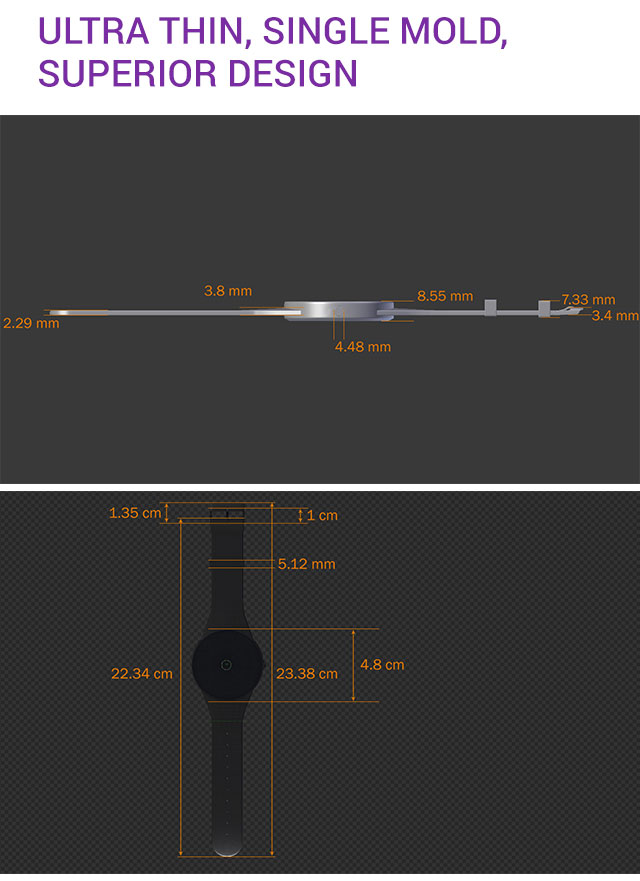 Simple, Stylish, Solar powered, Smart watch.