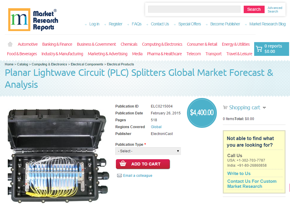 Planar Lightwave Circuit (PLC) Splitters Global Market Forec