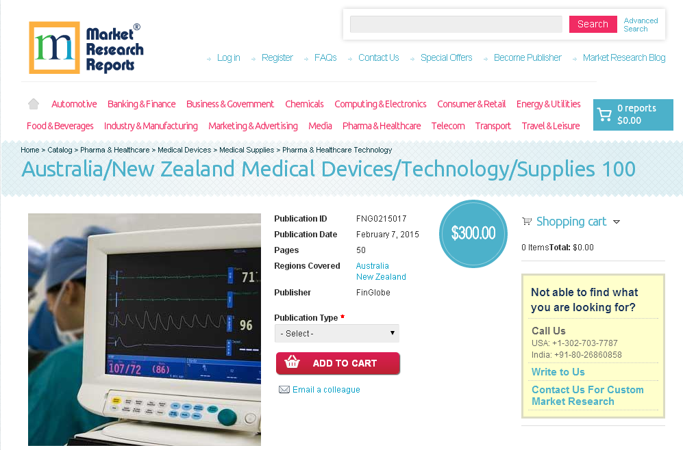 Australia/New Zealand Medical Devices/Technology/Supplies'