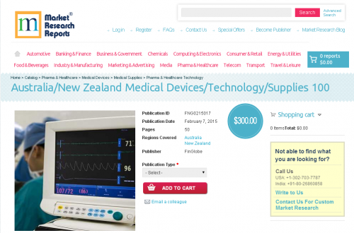 Australia/New Zealand Medical Devices/Technology/Supplies'