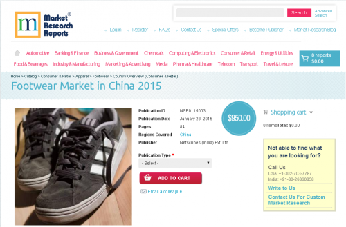 Footwear Market in China 2015'