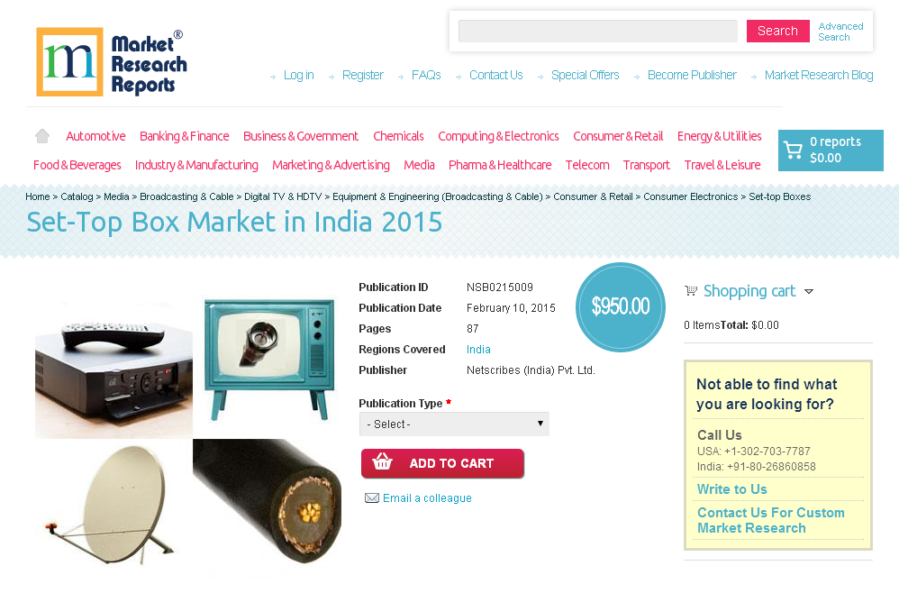 Set-Top Box Market in India 2015'