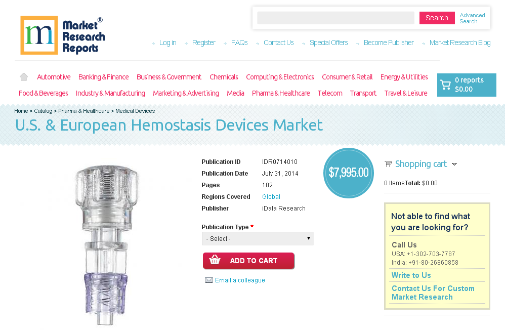 U.S. & European Hemostasis Devices Market