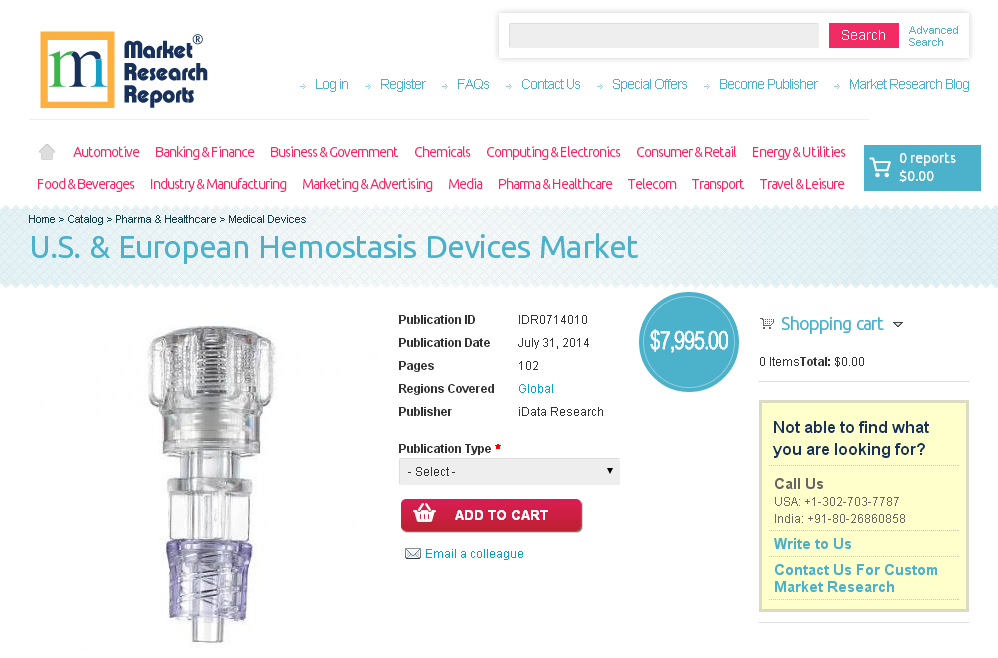 U.S. &amp; European Hemostasis Devices Market'