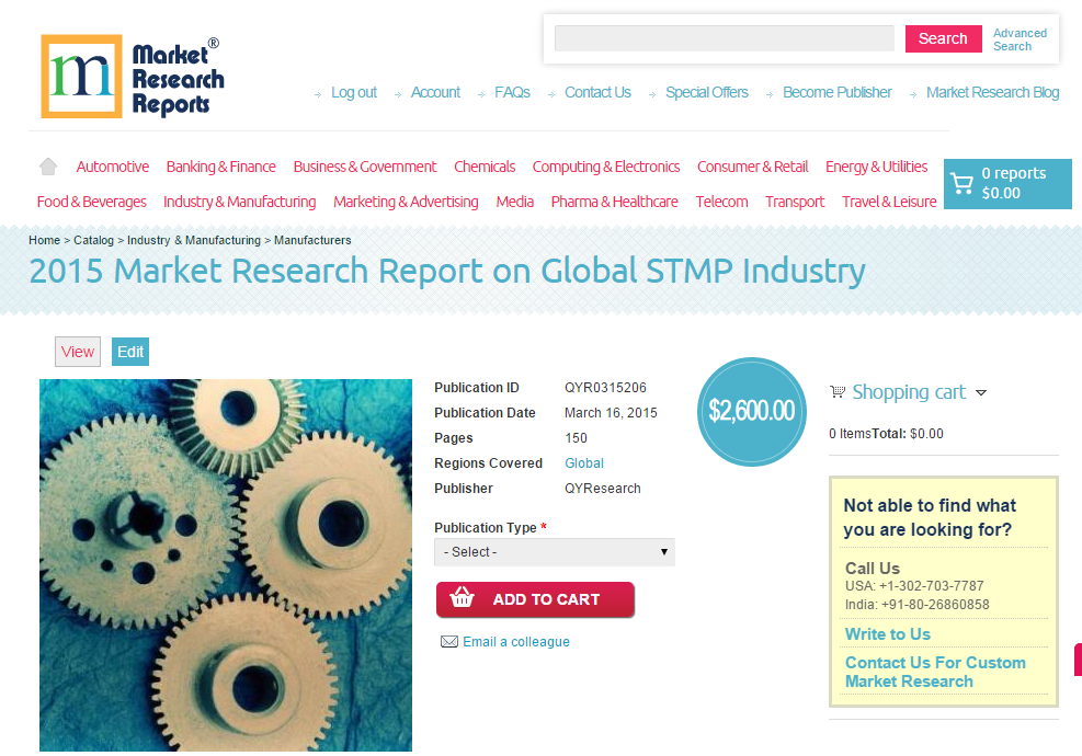 Global STMP Industry Market 2015'