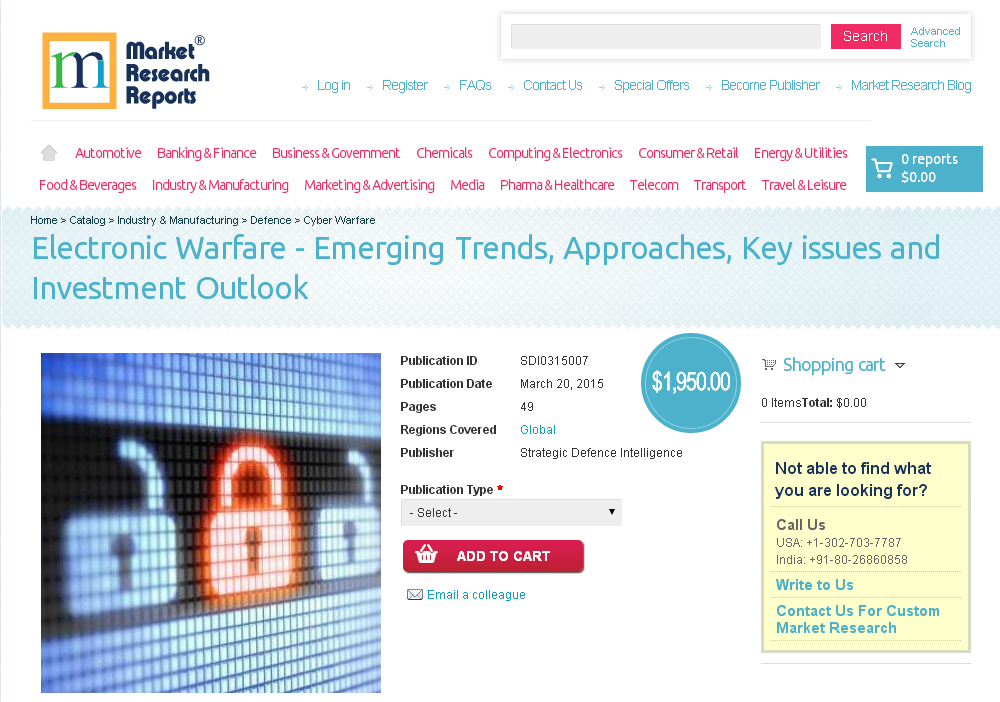 Electronic Warfare - Emerging Trends, Approaches, Key issues