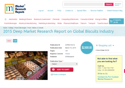 Global Biscuits Industry Market 2015'