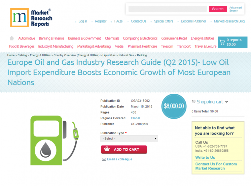 Europe Oil and Gas Industry Research Guide (Q2 2015)'