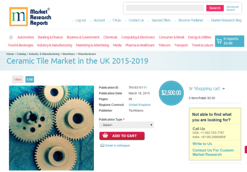 Ceramic Tile Market in the UK 2015-2019'
