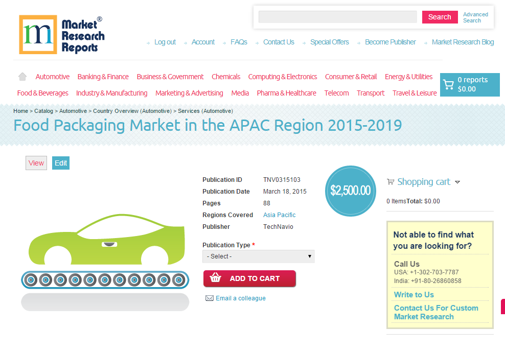 Food Packaging Market in the APAC Region 2015-2019