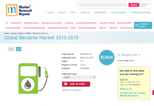 Global Benzene Market 2015-2019'
