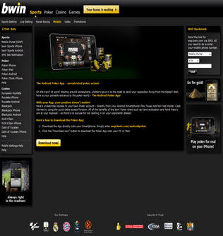 Bwin mobile poker'