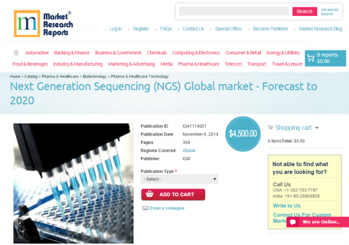 Next Generation Sequencing (NGS) Global market'