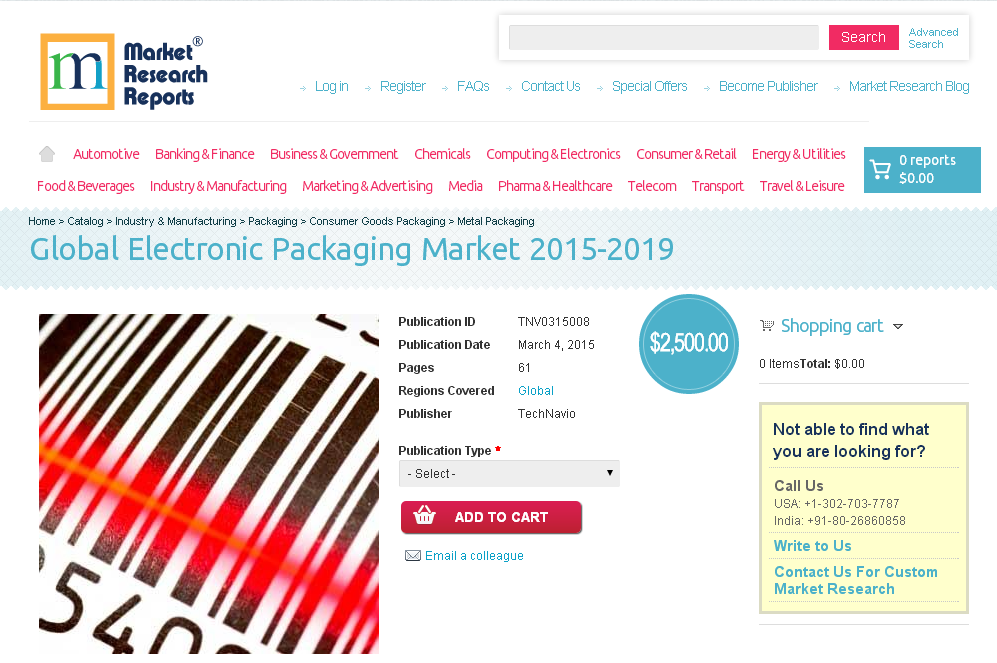 Global Electronic Packaging Market 2015-2019